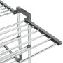Tendedero de 3 niveles con ruedas plateado 60x70x129 cm de vidaXL, Tendederos y perchas - Ref: Foro24-344376, Precio: 86,59 €...