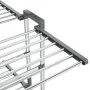 Tendedero de 3 niveles con ruedas plateado 60x70x129 cm de vidaXL, Tendederos y perchas - Ref: Foro24-344376, Precio: 85,41 €...