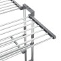 Tendedero de 2 niveles con ruedas plateado 60x70x106 cm de vidaXL, Tendederos y perchas - Ref: Foro24-344377, Precio: 69,12 €...