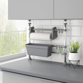Organizador de cocina ajustable aluminio de vidaXL, Contenedores para almacenaje - Ref: Foro24-344378, Precio: 24,99 €, Descu...