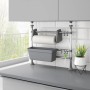 Organizador de cocina ajustable aluminio de vidaXL, Contenedores para almacenaje - Ref: Foro24-344378, Precio: 24,99 €, Descu...