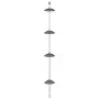 Estantería esquina ducha telescópica 4 estantes aluminio plata de vidaXL, Monturas para accesorios de baño - Ref: Foro24-3443...