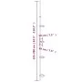 Estantería esquina ducha telescópica 4 estantes aluminio plata de vidaXL, Monturas para accesorios de baño - Ref: Foro24-3443...