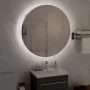Armario de baño con espejo redondo y LED blanco 54x54x17,5 cm de vidaXL, Tocadores de baño - Ref: Foro24-345587, Precio: 135,...