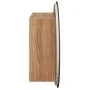 Armario de baño con espejo redondo y LED roble 47x47x17,5 cm de vidaXL, Tocadores de baño - Ref: Foro24-345586, Precio: 168,0...