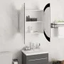 Armario de baño con espejo redondo y LED blanco 54x54x17,5 cm de vidaXL, Tocadores de baño - Ref: Foro24-345587, Precio: 135,...
