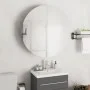Armario de baño con espejo redondo y LED gris 54x54x17,5 cm de vidaXL, Tocadores de baño - Ref: Foro24-345589, Precio: 127,15...