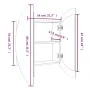 Armario de baño con espejo redondo y LED blanco 54x54x17,5 cm de vidaXL, Tocadores de baño - Ref: Foro24-345587, Precio: 135,...