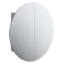Armario de baño con espejo redondo y LED gris 54x54x17,5 cm de vidaXL, Tocadores de baño - Ref: Foro24-345589, Precio: 127,15...