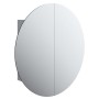 Armario de baño con espejo redondo y LED gris 54x54x17,5 cm de vidaXL, Tocadores de baño - Ref: Foro24-345589, Precio: 129,55...