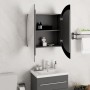 Armario de baño con espejo redondo y LED gris 54x54x17,5 cm de vidaXL, Tocadores de baño - Ref: Foro24-345589, Precio: 129,55...