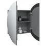 Armario de baño con espejo redondo y LED gris 54x54x17,5 cm de vidaXL, Tocadores de baño - Ref: Foro24-345589, Precio: 127,15...