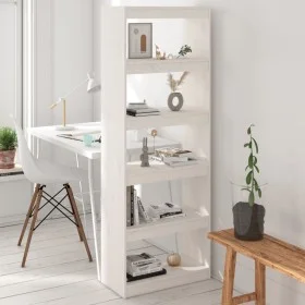 Estantería/divisor de espacios madera pino blanco 60x30x167,5cm de vidaXL, Librerías y estanterías - Ref: Foro24-808174, Prec...