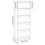 Estantería/divisor de espacios madera pino gris 60x30x167,5 cm de vidaXL, Librerías y estanterías - Ref: Foro24-808175, Preci...