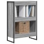 Estantería para libros Gris Sonoma 80 x 30 x 155 cm en Librerías y estanterías | Comprar online en Foru.es