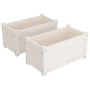 Jardineras 2 uds madera maciza de pino blanco 60x31x31 cm de vidaXL, Maceteros y jardineras - Ref: Foro24-810707, Precio: 54,...