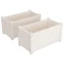 Jardineras 2 uds madera maciza de pino blanco 60x31x31 cm de vidaXL, Maceteros y jardineras - Ref: Foro24-810707, Precio: 54,...