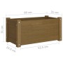 Jardinera de madera maciza de pino marrón miel 60x31x31 cm de vidaXL, Maceteros y jardineras - Ref: Foro24-810710, Precio: 42...