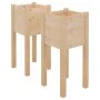 Jardineras 2 uds madera maciza de pino 31x31x70 cm de vidaXL, Maceteros y jardineras - Ref: Foro24-810780, Precio: 39,66 €, D...