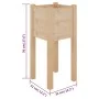 Jardineras 2 uds madera maciza de pino 31x31x70 cm de vidaXL, Maceteros y jardineras - Ref: Foro24-810780, Precio: 39,66 €, D...