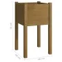 Jardinera de madera maciza de pino marrón miel 40x40x70 cm de vidaXL, Maceteros y jardineras - Ref: Foro24-810795, Precio: 30...