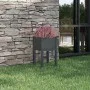 Jardinera de madera maciza de pino gris 40x40x70 cm de vidaXL, Maceteros y jardineras - Ref: Foro24-810793, Precio: 30,93 €, ...