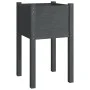 Jardinera de madera maciza de pino gris 40x40x70 cm de vidaXL, Maceteros y jardineras - Ref: Foro24-810793, Precio: 30,93 €, ...