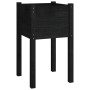 Jardinera de madera maciza de pino negro 40x40x70 cm de vidaXL, Maceteros y jardineras - Ref: Foro24-810797, Precio: 27,35 €,...