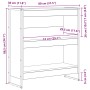 Estantería para libros Roble Humo 80 x 30 x 155 cm en Librerías y estanterías | Comprar online en Foru.es