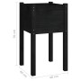 Jardinera de madera maciza de pino negro 40x40x70 cm de vidaXL, Maceteros y jardineras - Ref: Foro24-810797, Precio: 27,35 €,...