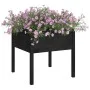 Jardinera de madera maciza de pino negro 70x70x70 cm de vidaXL, Maceteros y jardineras - Ref: Foro24-810817, Precio: 46,29 €,...