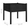 Jardinera de madera maciza de pino negro 70x70x70 cm de vidaXL, Maceteros y jardineras - Ref: Foro24-810817, Precio: 46,72 €,...