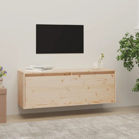 Armario de pared de madera maciza de pino 100x30x35 cm de vidaXL, Estantes y estanterías - Ref: Foro24-813465, Precio: 73,50 ...