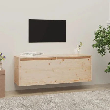 Armario de pared de madera maciza de pino 100x30x35 cm de vidaXL, Estantes y estanterías - Ref: Foro24-813465, Precio: 70,85 ...