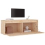 Armario de pared de madera maciza de pino 100x30x35 cm de vidaXL, Estantes y estanterías - Ref: Foro24-813465, Precio: 73,50 ...