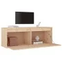 Armario de pared de madera maciza de pino 100x30x35 cm de vidaXL, Estantes y estanterías - Ref: Foro24-813465, Precio: 70,85 ...
