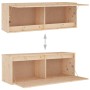 Armario de pared de madera maciza de pino 100x30x35 cm de vidaXL, Estantes y estanterías - Ref: Foro24-813465, Precio: 73,50 ...