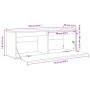 Armario de pared de madera maciza de pino 100x30x35 cm de vidaXL, Estantes y estanterías - Ref: Foro24-813465, Precio: 73,50 ...