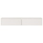 Armario de pared 2 uds madera maciza de pino blanco 100x30x35cm de vidaXL, Estantes y estanterías - Ref: Foro24-813468, Preci...