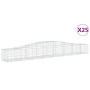 Cestas de gaviones 25 uds forma de arco hierro 400x50x40/60 cm de vidaXL, Maceteros y jardineras - Ref: Foro24-3145928, Preci...