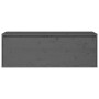 Armario de pared de madera maciza de pino gris 100x30x35 cm de vidaXL, Estantes y estanterías - Ref: Foro24-813469, Precio: 6...
