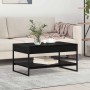 Mesa de Café Roble Negro 80 x 50 x 40 cm Madera contrachapada en Mesas de centro | Comprar online en Foru.es
