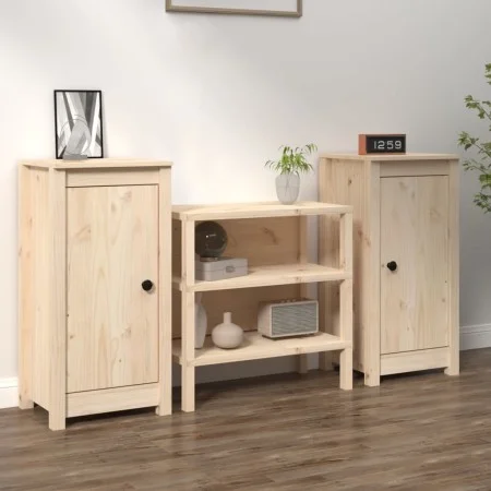 Aparadores 2 uds madera maciza de pino 39x35x80 cm de vidaXL, Aparadores - Ref: Foro24-813725, Precio: 116,10 €, Descuento: %