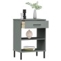 Armario consola patas de metal madera maciza pino gris OSLO de vidaXL, Mesas auxiliares - Ref: Foro24-351001, Precio: 47,52 €...