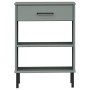 Armario consola patas de metal madera maciza pino gris OSLO de vidaXL, Mesas auxiliares - Ref: Foro24-351001, Precio: 47,52 €...