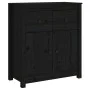 Aparador de madera maciza de pino negro 70x35x80 cm de vidaXL, Aparadores - Ref: Foro24-813753, Precio: 139,15 €, Descuento: %