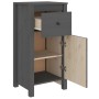 Aparador de madera maciza de pino gris 40x35x80 cm de vidaXL, Aparadores - Ref: Foro24-813758, Precio: 62,91 €, Descuento: %