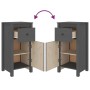 Aparadores 2 uds madera maciza de pino gris 40x35x80 cm de vidaXL, Aparadores - Ref: Foro24-813759, Precio: 87,50 €, Descuent...