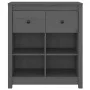 Aparador de madera maciza de pino gris 70x35x80 cm de vidaXL, Aparadores - Ref: Foro24-813766, Precio: 77,22 €, Descuento: %