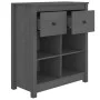 Aparador de madera maciza de pino gris 70x35x80 cm de vidaXL, Aparadores - Ref: Foro24-813766, Precio: 77,22 €, Descuento: %